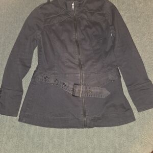 Forever 21 Black Utility Jacket with Belt